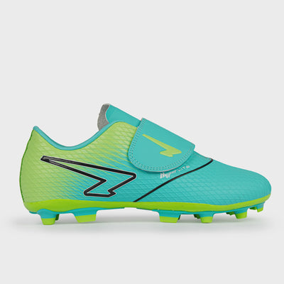 Sfida Equaliser Junior Football Boots — Aqua / Lime V Strap