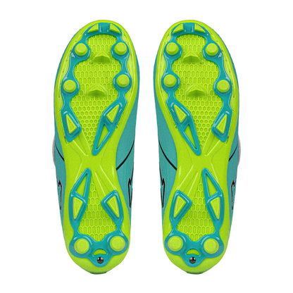 Sfida Equaliser Junior Football Boots - Aqua/Lime V Strap