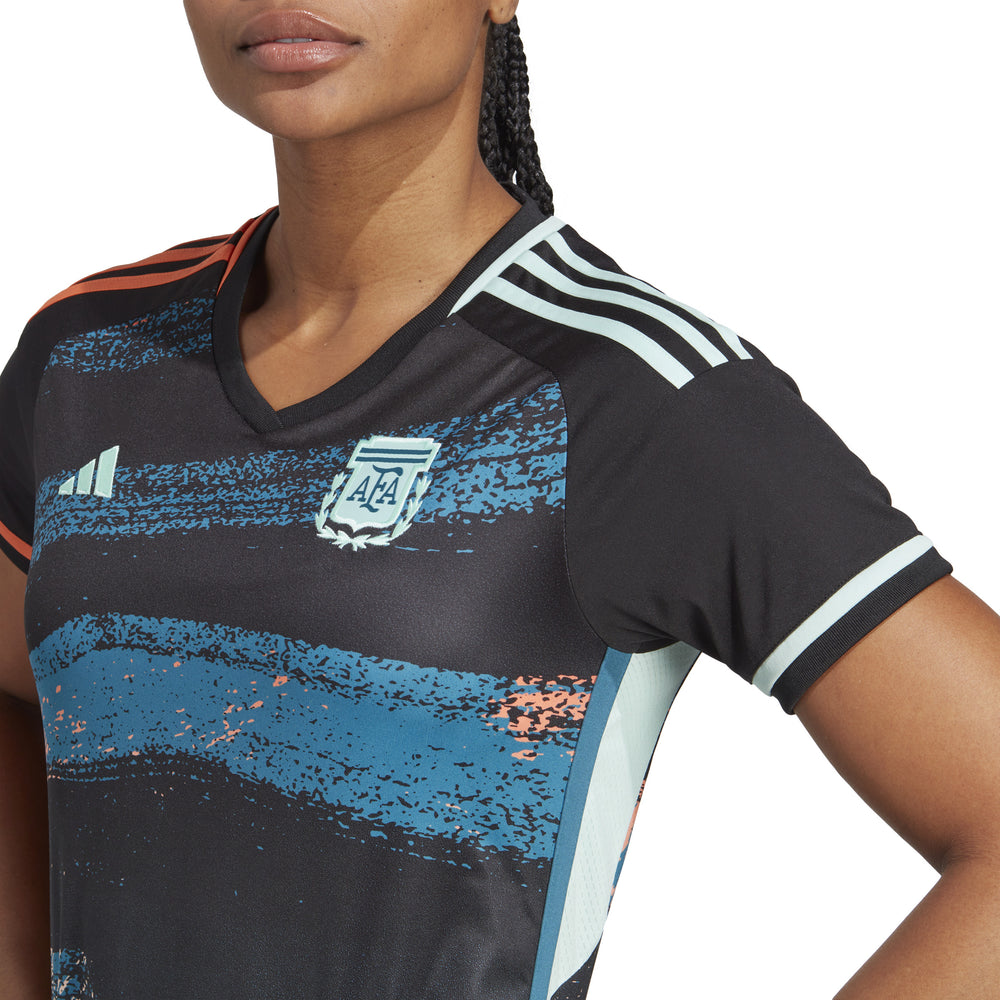adidas Argentina 2023 Away Jersey Women - Black / Trace Orange / Clear Mint