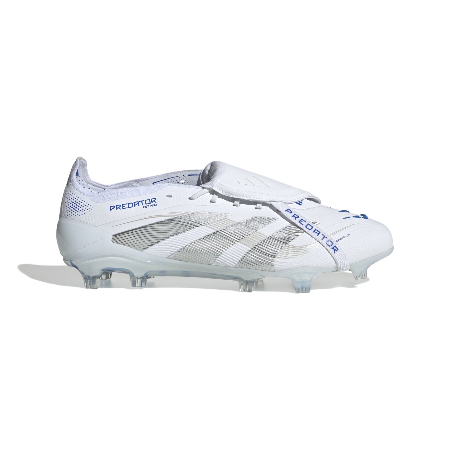 adidas Predator Elite FG Fold-Over Tongue - Cloud White / Silver Metallic / Bright Royal