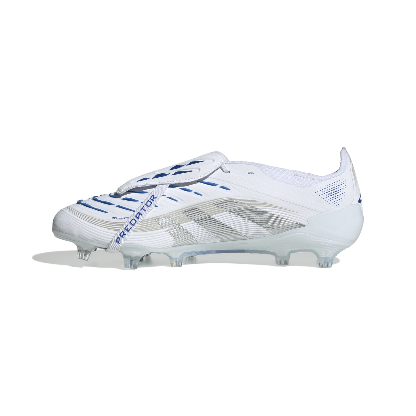 adidas Predator Elite FG Fold-Over Tongue - Cloud White / Silver Metallic / Bright Royal