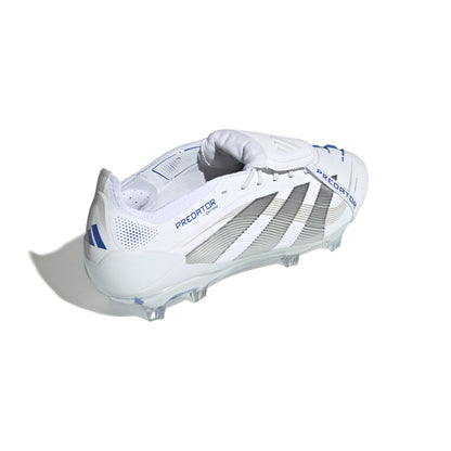 adidas Predator Elite FG Fold-Over Tongue - Cloud White / Silver Metallic / Bright Royal