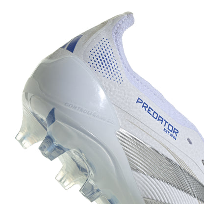 adidas Predator Elite FG Fold-Over Tongue - Cloud White / Silver Metallic / Bright Royal