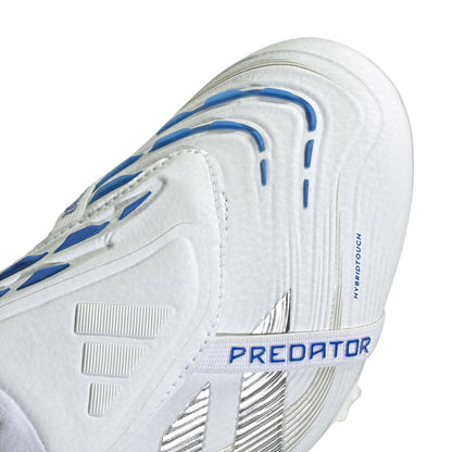 adidas Predator Elite FG Fold-Over Tongue - Cloud White / Silver Metallic / Bright Royal