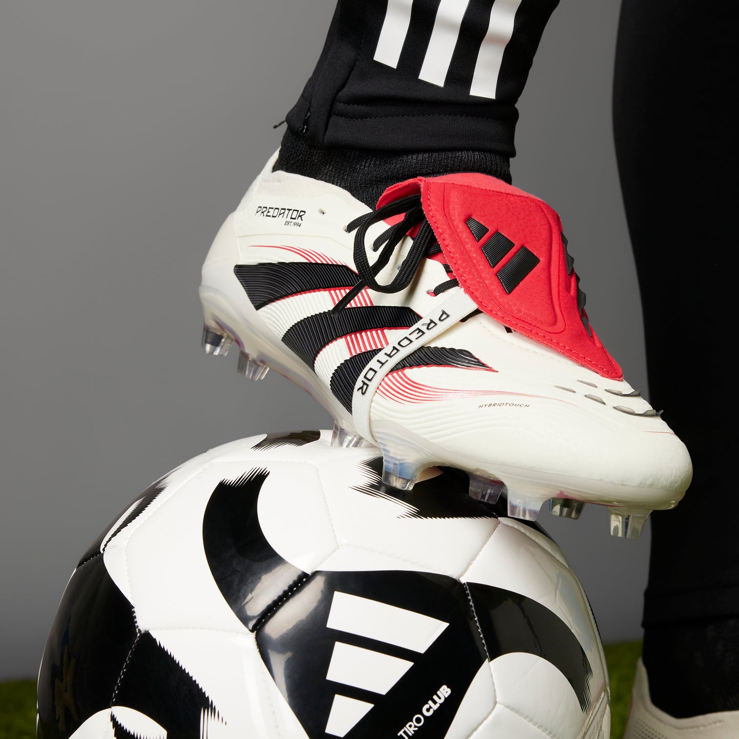 adidas Predator Elite FG Fold-Over Tongue - off white/core black/pure ruby