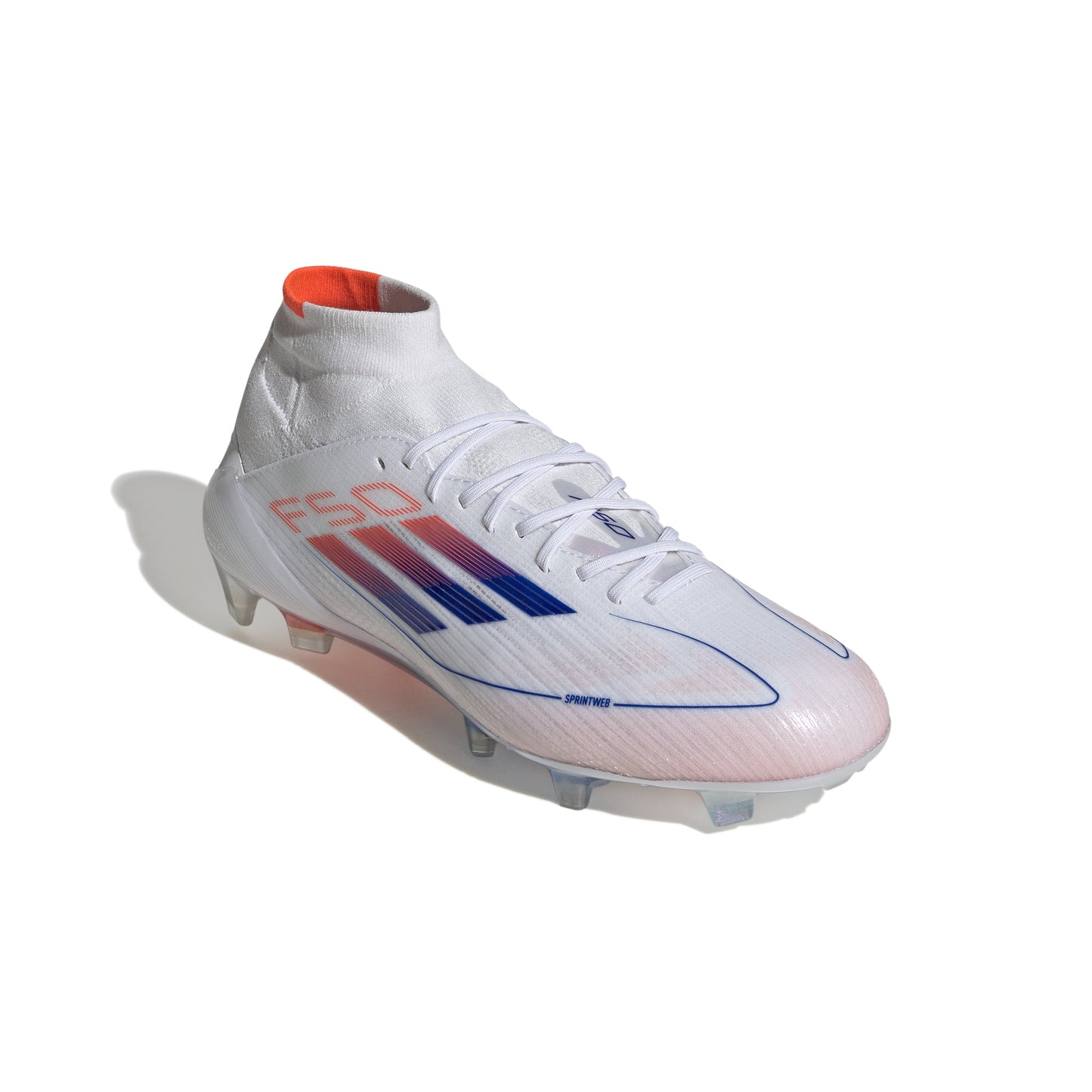 adidas F50 Elite Mid-Cut Women FG - Cloud White / Solar Red / Lucid Blue