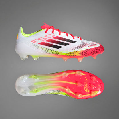 adidas F50 Elite FG - Cloud White / Core Black / Solar Yellow