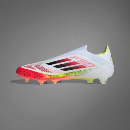 adidas F50 Elite Laceless FG - Cloud White/ Core Black / Solar Yellow