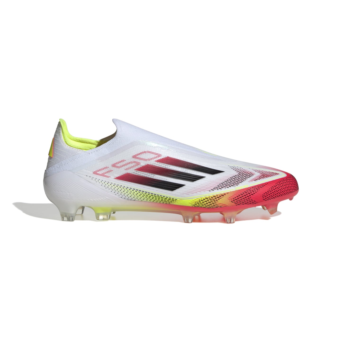 adidas F50 Elite Laceless FG - Cloud White/ Core Black / Solar Yellow