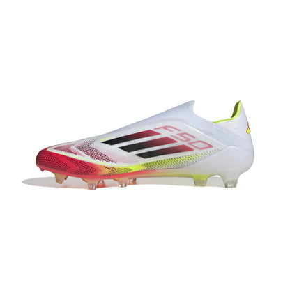 adidas F50 Elite Laceless FG - Cloud White/ Core Black / Solar Yellow