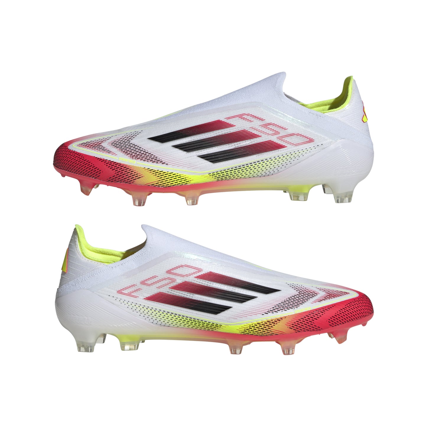 adidas F50 Elite Laceless FG - Cloud White/ Core Black / Solar Yellow