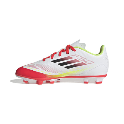 adidas F50 CLUB Kids boots Flexible Ground - Cloud White / Core Black / Solar Yellow