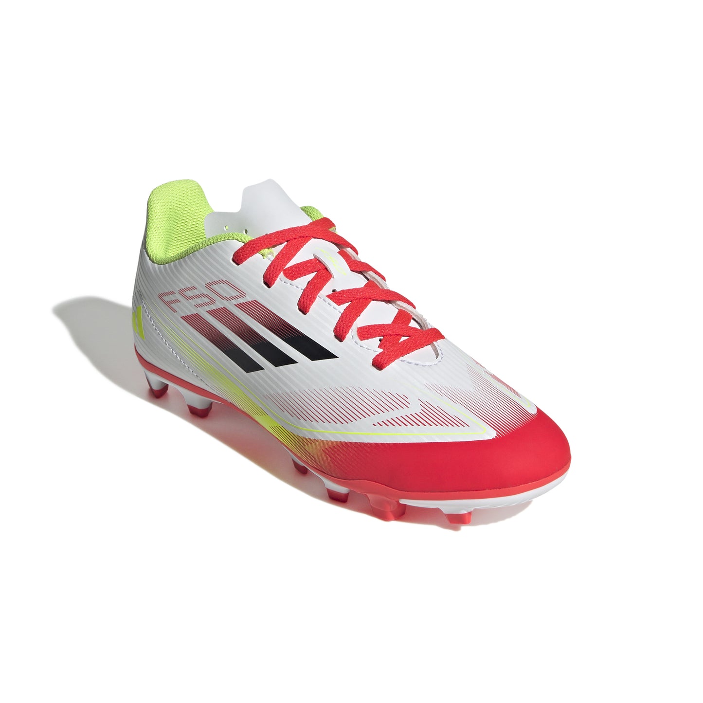 adidas F50 CLUB Kids boots Flexible Ground - Cloud White / Core Black / Solar Yellow