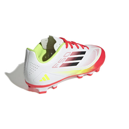 adidas F50 CLUB Kids boots Flexible Ground - Cloud White / Core Black / Solar Yellow