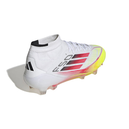 adidas F50 Elite Mid-Cut Women FG - Cloud White / Lucid Red / Solar Yellow