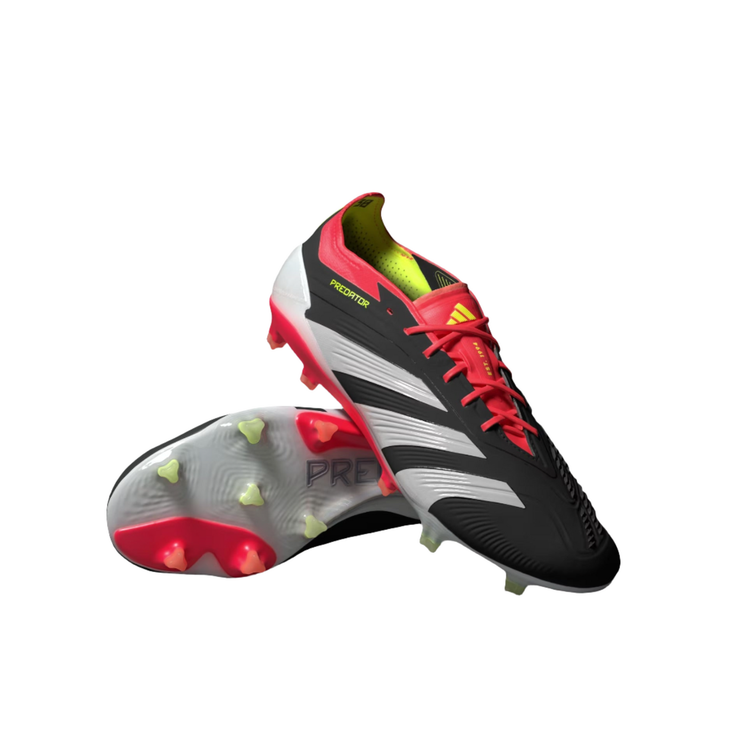 adidas Predator 24 Elite FG - Core Black/Cloud White/Solar Red