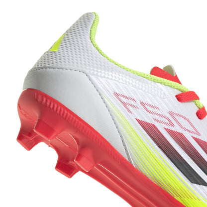 adidas F50 League Kids boots Flexible Ground - Cloud White / Core Black / Solar Yellow