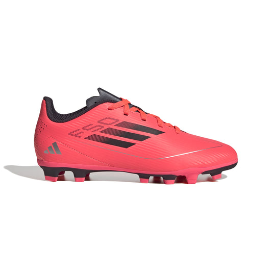 adidas F50 CLUB Kids boots Flexible Ground - Turbo / Aurora Black / Platinum Metallic