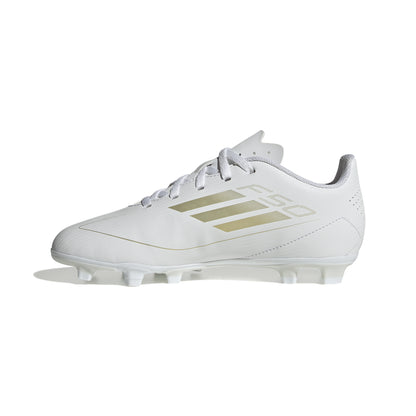 adidas F50 CLUB Football boots Flexible Ground - Cloud White / Gold Metallic / Cloud White