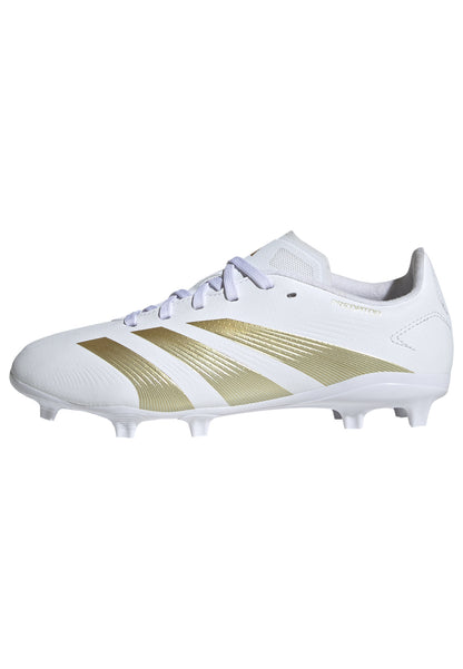 adidas Predator League J FG - Cloud White / Gold Metallic / Sandy Beige Met