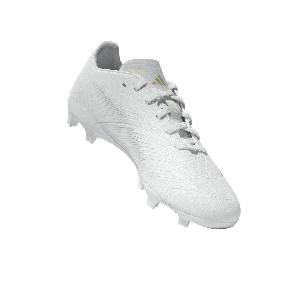 adidas Predator League J FG - Cloud White / Gold Metallic / Sandy Beige Met