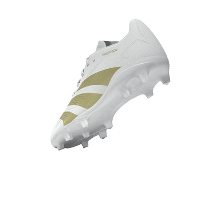 adidas Predator League J FG - Cloud White / Gold Metallic / Sandy Beige Met