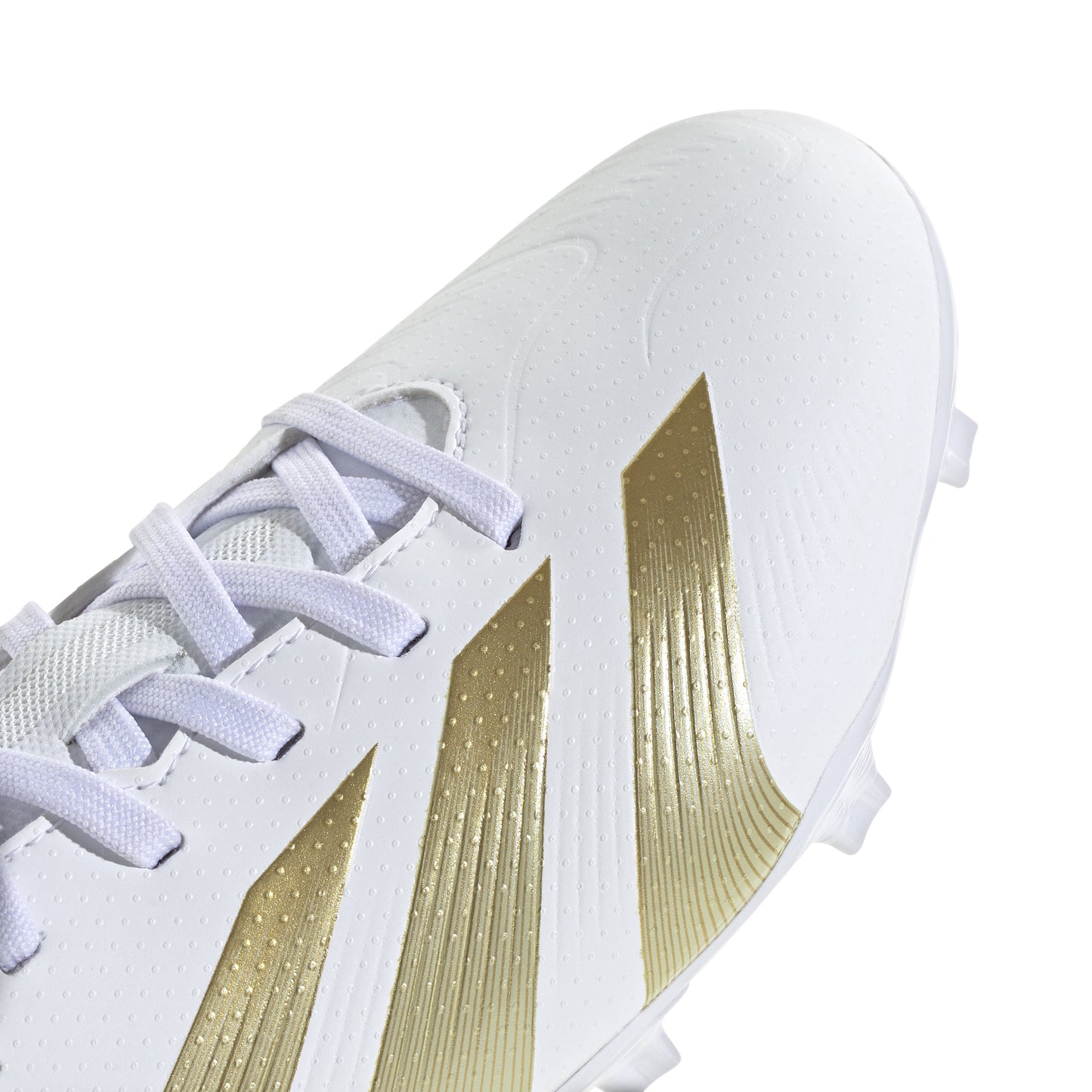 adidas Predator League J FG - Cloud White / Gold Metallic / Sandy Beige Met