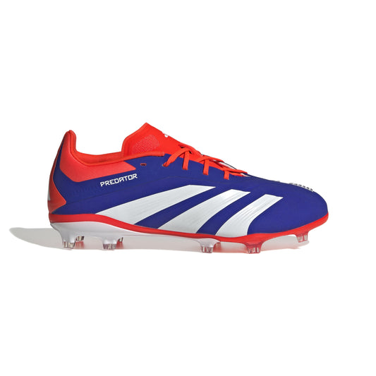 adidas Predator 24 Elite J FG - Lucid Blue / Cloud White / Solar Red Skip to add to bag