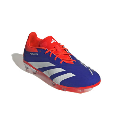 adidas Predator 24 Elite J FG - Lucid Blue / Cloud White / Solar Red Skip to add to bag