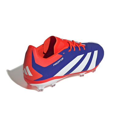 adidas Predator 24 Elite J FG - Lucid Blue / Cloud White / Solar Red Skip to add to bag