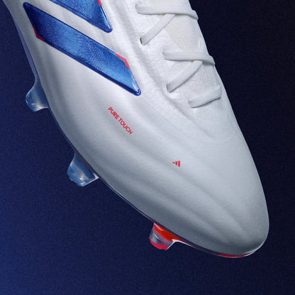 adidas Copa Pure 2 ELITE PRIMEKNIT FG - Cloud White / Lucid Blue / Solar Red