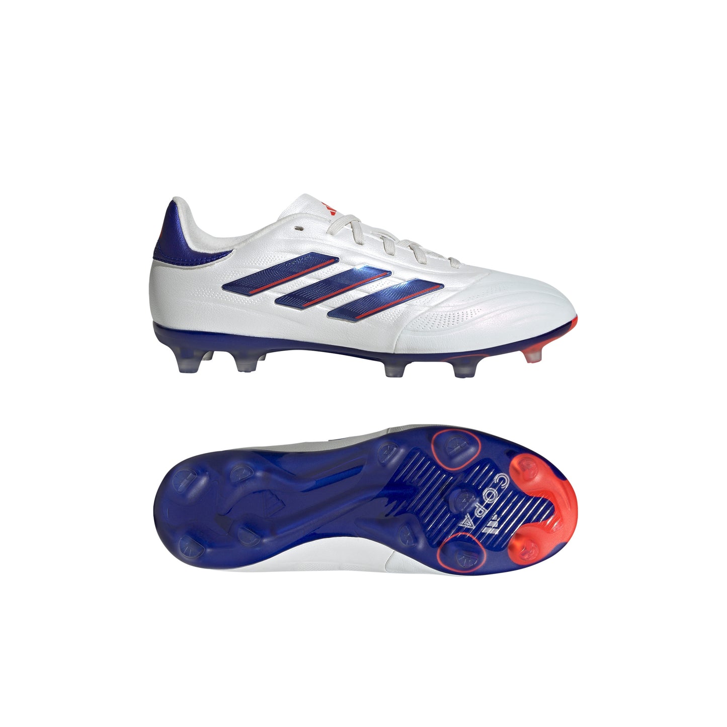 adidas Copa Pure 2 Elite Kids FG - Cloud White / Lucid Blue / Solar Red