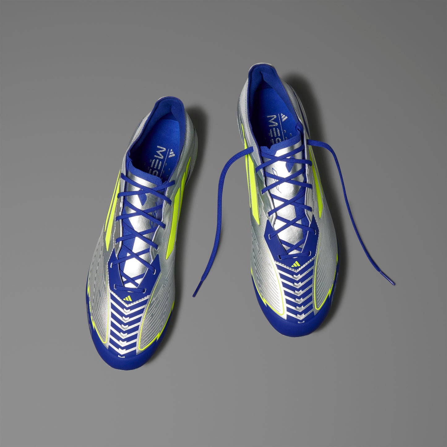 adidas Messi F50 Elite FG - Silver Metallic / Solar Yellow / Lucid Blue