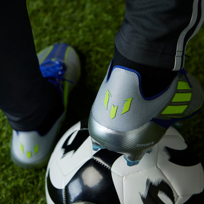 adidas Messi F50 Elite FG - Silver Metallic / Solar Yellow / Lucid Blue