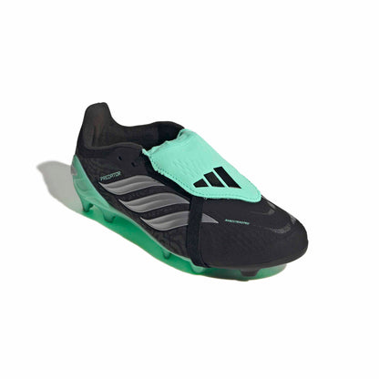 adidas Predator Elite Fold-Over Tongue FG Kids - Core Black / Silver Metallic / Pulse Mint