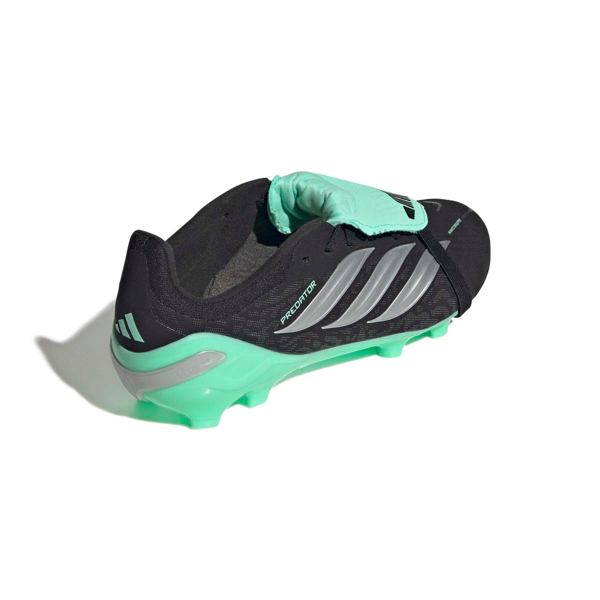 adidas Predator Elite Fold-Over Tongue FG Kids - Core Black / Silver Metallic / Pulse Mint