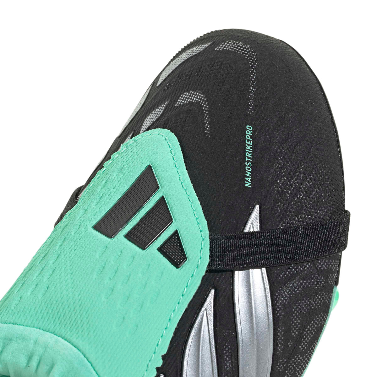 adidas Predator Elite Fold-Over Tongue FG Kids - Core Black / Silver Metallic / Pulse Mint