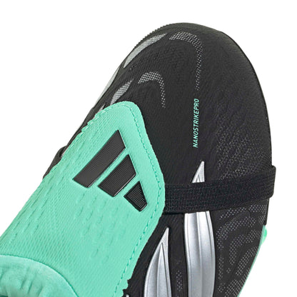 adidas Predator Elite Fold-Over Tongue FG Kids - Core Black / Silver Metallic / Pulse Mint