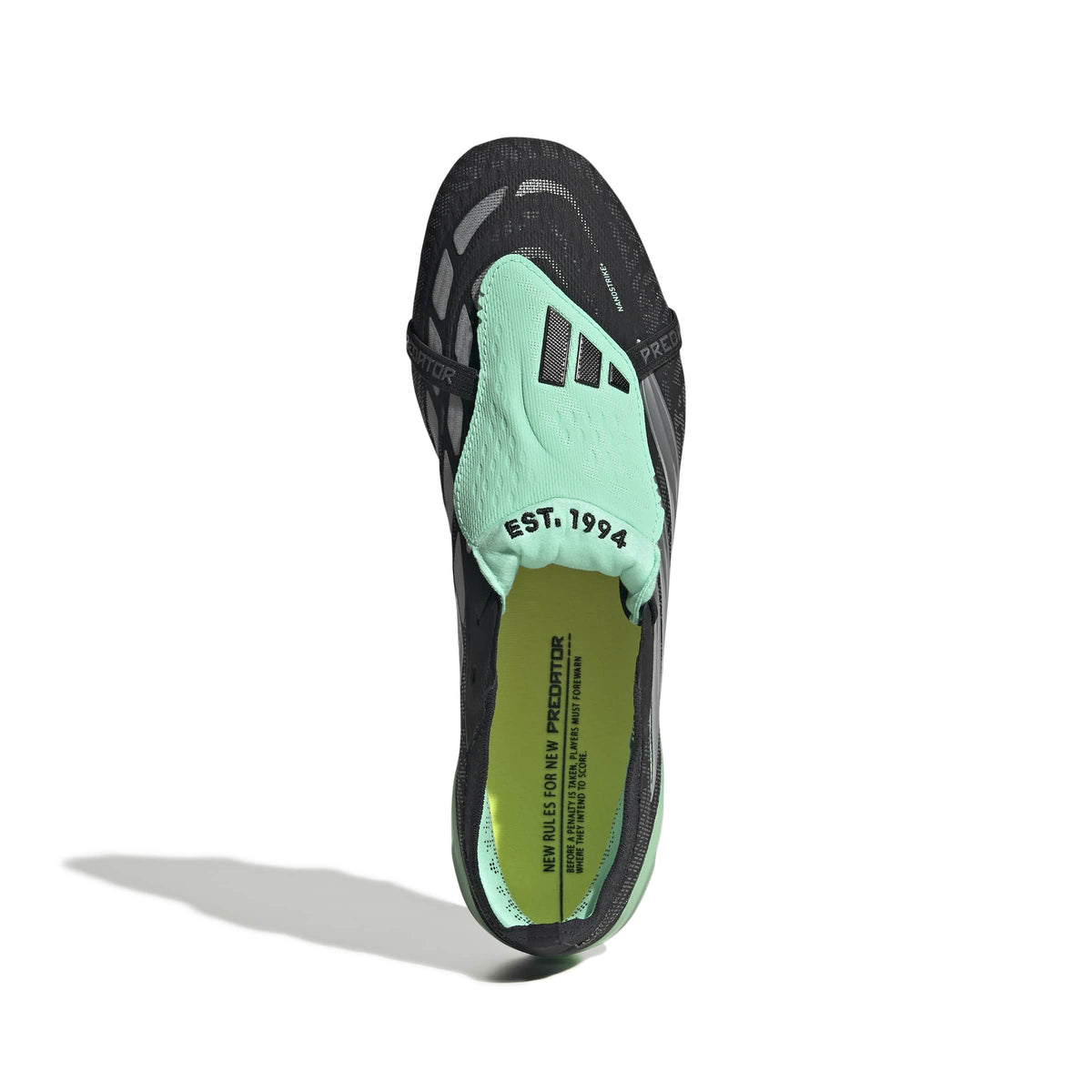 adidas Predator Elite Fold-Over Tongue FG - Core Black / Silver Metallic / Pulse Mint