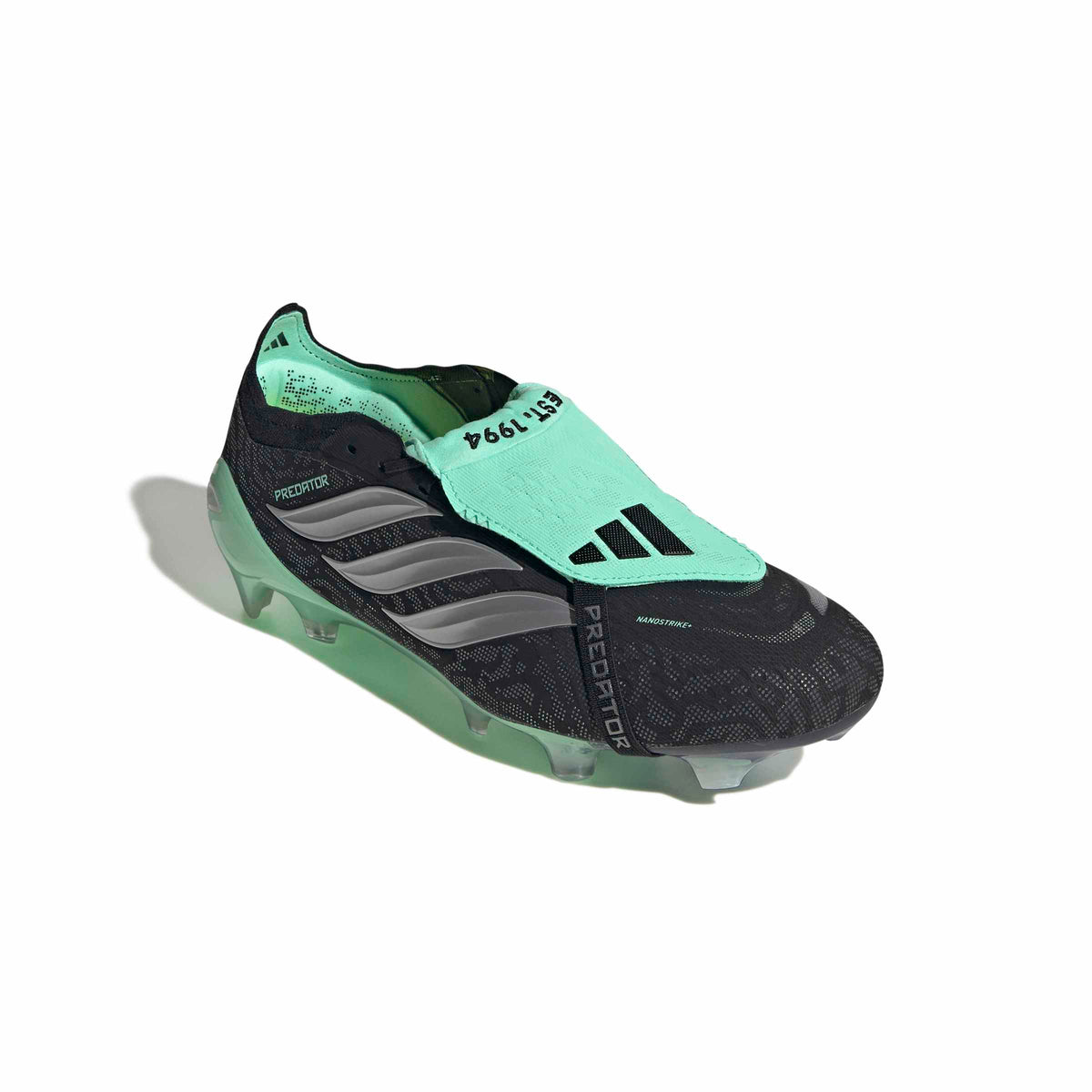adidas Predator Elite Fold-Over Tongue FG - Core Black / Silver Metallic / Pulse Mint