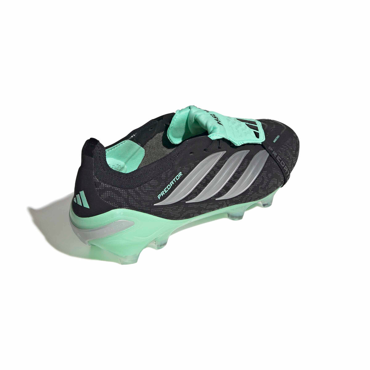 adidas Predator Elite Fold-Over Tongue FG - Core Black / Silver Metallic / Pulse Mint