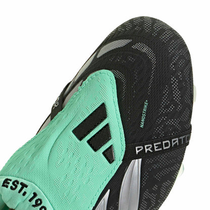 adidas Predator Elite Fold-Over Tongue FG - Core Black / Silver Metallic / Pulse Mint