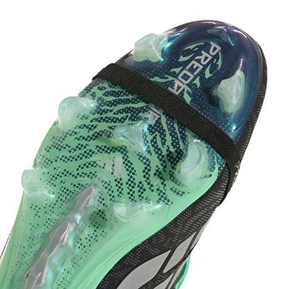 adidas Predator Elite Fold-Over Tongue FG - Core Black / Silver Metallic / Pulse Mint