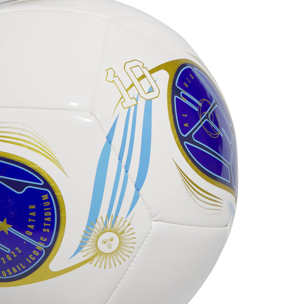 adidas Messi Club Ball - White / Mystery Ink / Lucid Blue / Lucky Blue