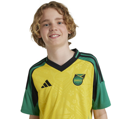 adidas Jamaica 24 Jr Home Jersey - Hazy Yellow