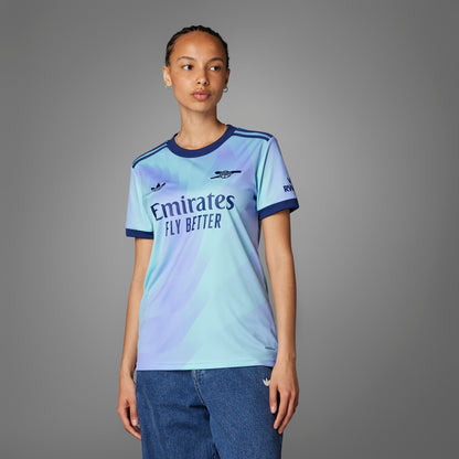 adidas Arsenal FC 24-25 W 3rd Jersey - Clear Aqua / Light Flash Purple”