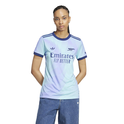 adidas Arsenal FC 24-25 W 3rd Jersey - Clear Aqua / Light Flash Purple”