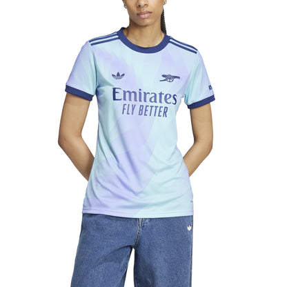 adidas Arsenal FC 24-25 W 3rd Jersey - Clear Aqua / Light Flash Purple”