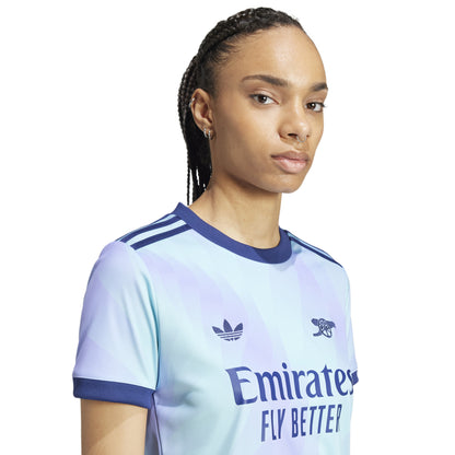 adidas Arsenal FC 24-25 W 3rd Jersey - Clear Aqua / Light Flash Purple”