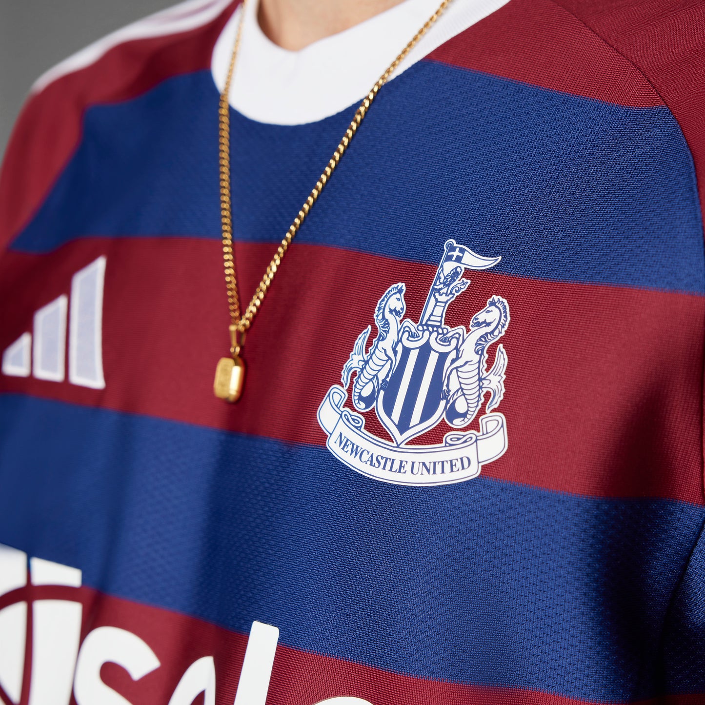 adidas Newcastle United FC 24-25 Away Jersey - Team Coll Burgundy 2 / Night Sky / White